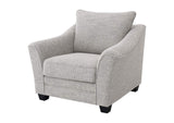 509673 Tomkins Boucle Upholstered Chair Light Grey