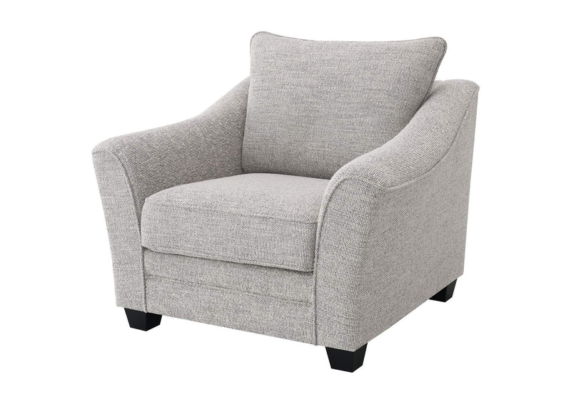 509673 Tomkins Boucle Upholstered Chair Light Grey