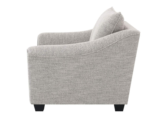 509673 Tomkins Boucle Upholstered Chair Light Grey