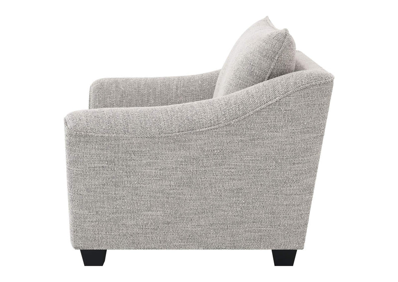 509673 Tomkins Boucle Upholstered Chair Light Grey