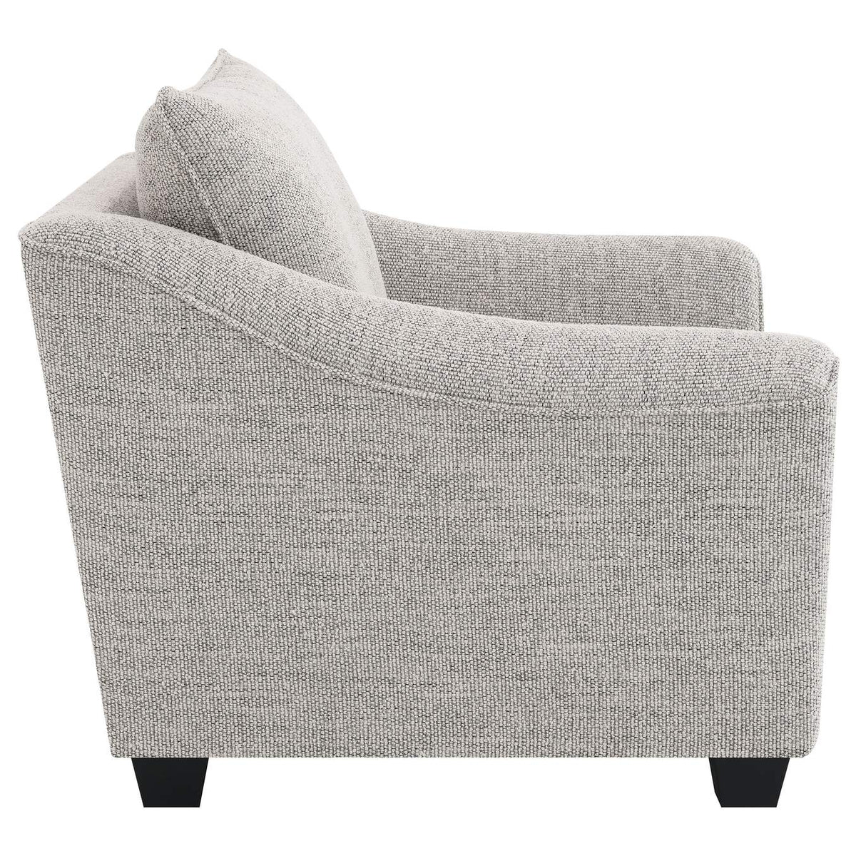 509673 Tomkins Boucle Upholstered Chair Light Grey