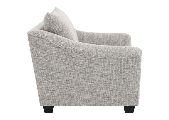 509673 Tomkins Boucle Upholstered Chair Light Grey