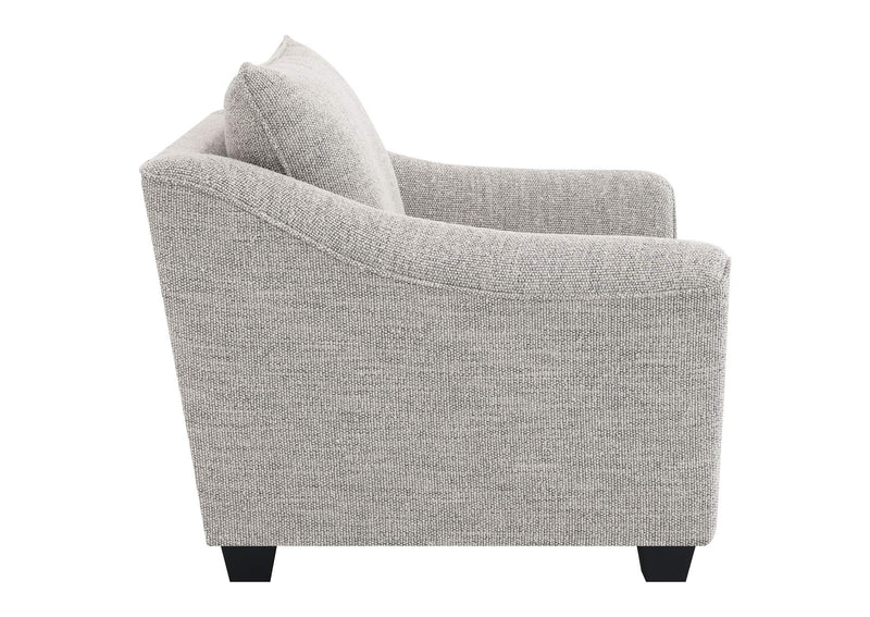 509673 Tomkins Boucle Upholstered Chair Light Grey