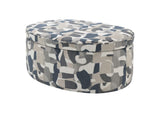 509674 Tomkins Oval Upholstered Storage Ottoman Indigo Blue