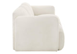 509811-S2 Dorset 2-piece Upholstered Round Track Arm Sofa Set White