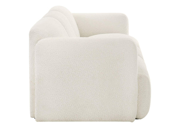 509811-S2 Dorset 2-piece Upholstered Round Track Arm Sofa Set White