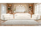 509811-S3 Dorset 3-piece Upholstered Round Track Arm Sofa Set White