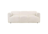 509811-S3 Dorset 3-piece Upholstered Round Track Arm Sofa Set White