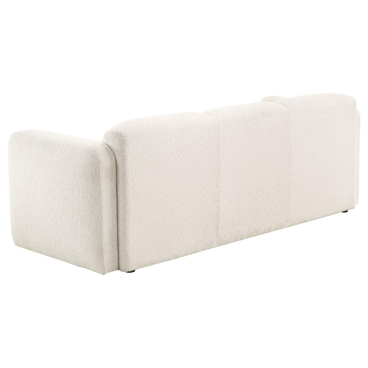 509811-S3 Dorset 3-piece Upholstered Round Track Arm Sofa Set White