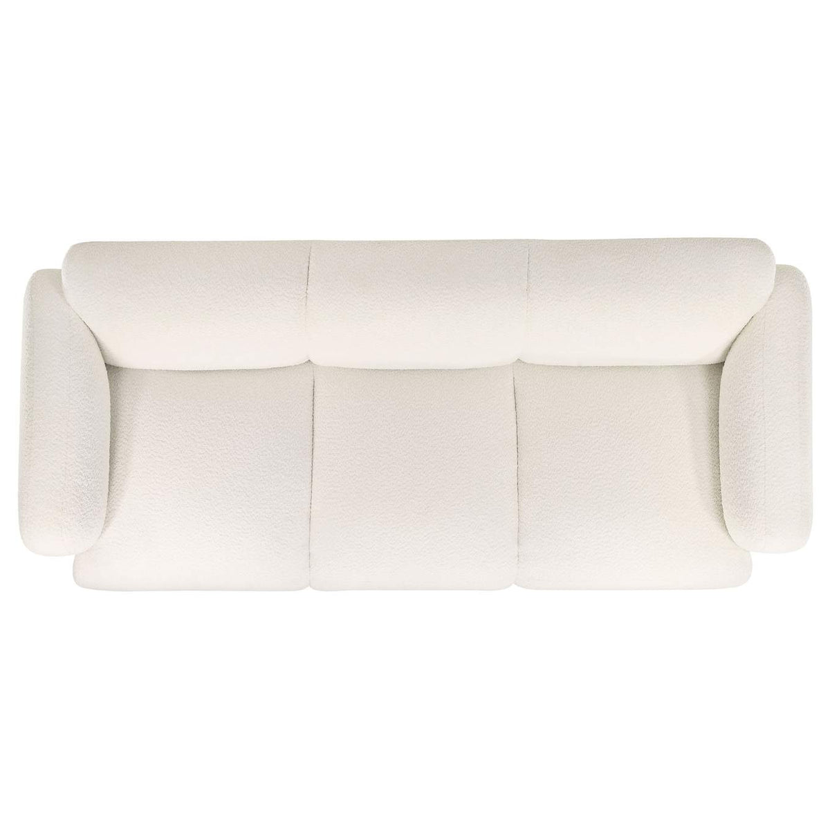 509811-S3 Dorset 3-piece Upholstered Round Track Arm Sofa Set White