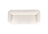 509811-S3 Dorset 3-piece Upholstered Round Track Arm Sofa Set White
