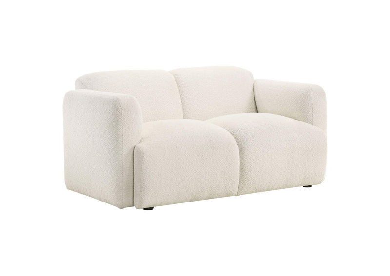 509811-S3 Dorset 3-piece Upholstered Round Track Arm Sofa Set White