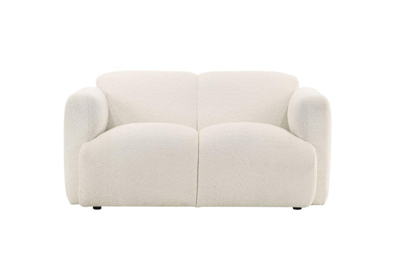 509811-S3 Dorset 3-piece Upholstered Round Track Arm Sofa Set White