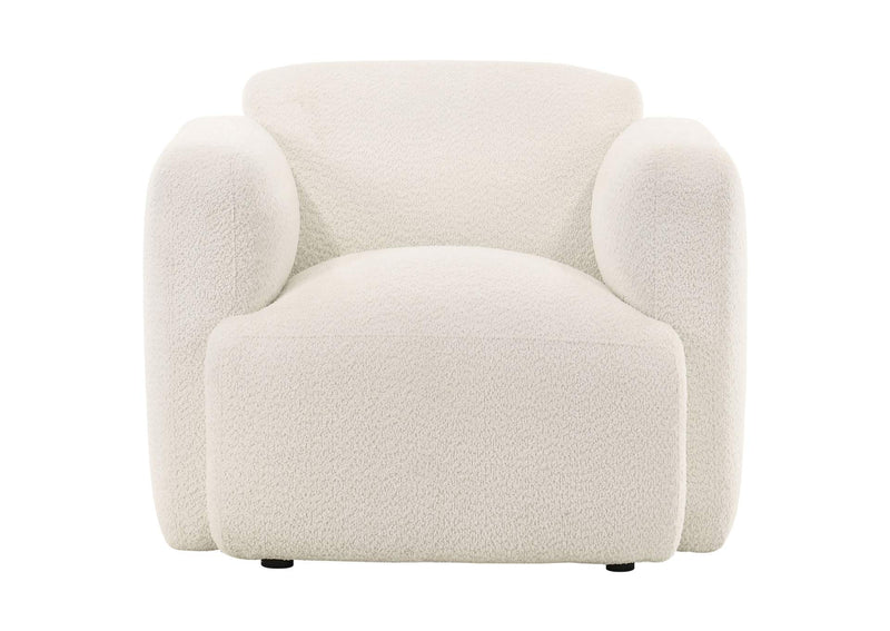 509811-S3 Dorset 3-piece Upholstered Round Track Arm Sofa Set White