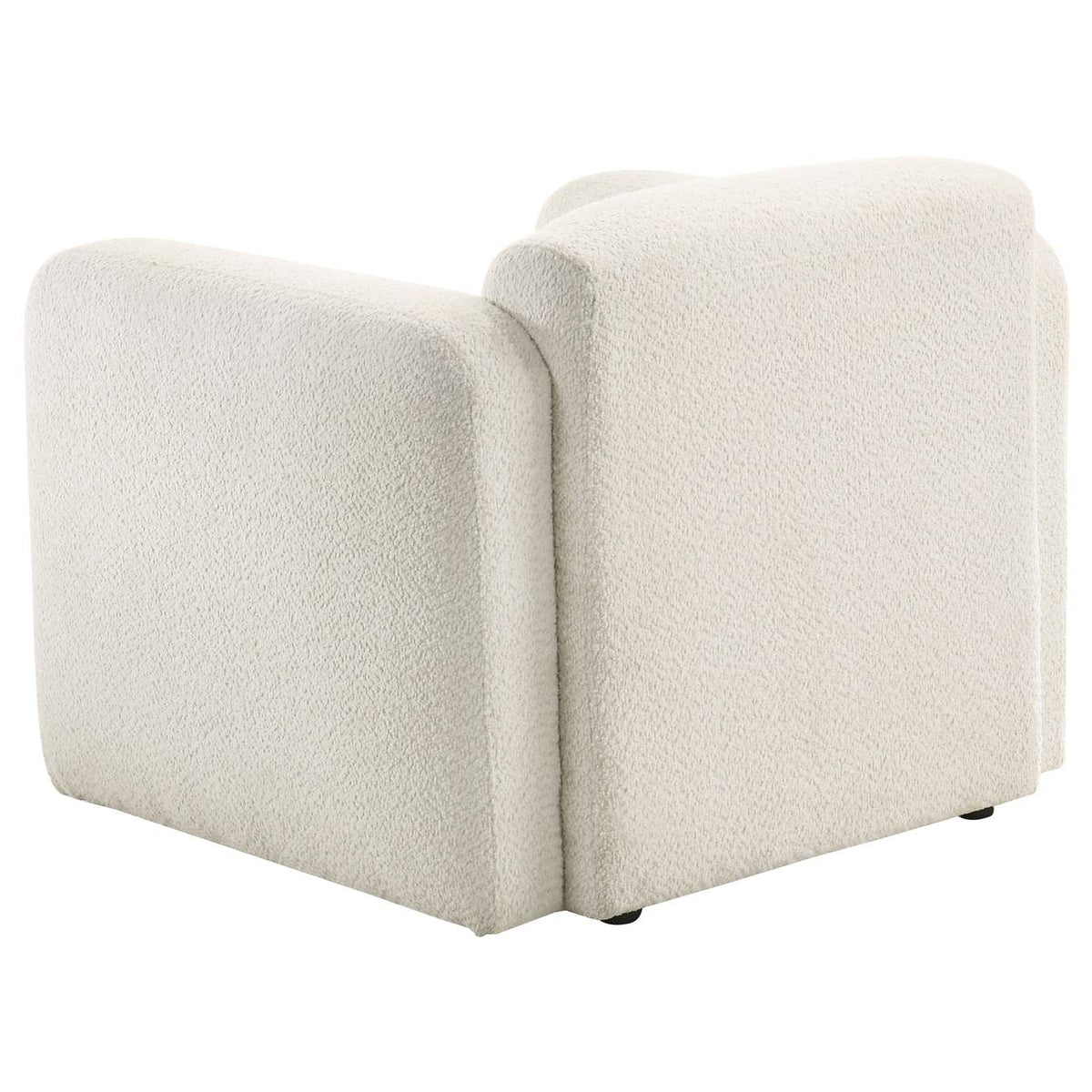 509811-S3 Dorset 3-piece Upholstered Round Track Arm Sofa Set White