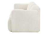 509811 Dorset Fabric Upholstered Round Track Arm Sofa White