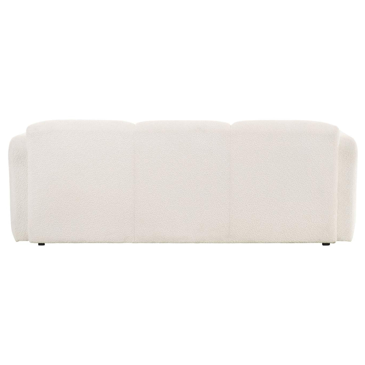 509811 Dorset Fabric Upholstered Round Track Arm Sofa White