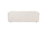 509811 Dorset Fabric Upholstered Round Track Arm Sofa White