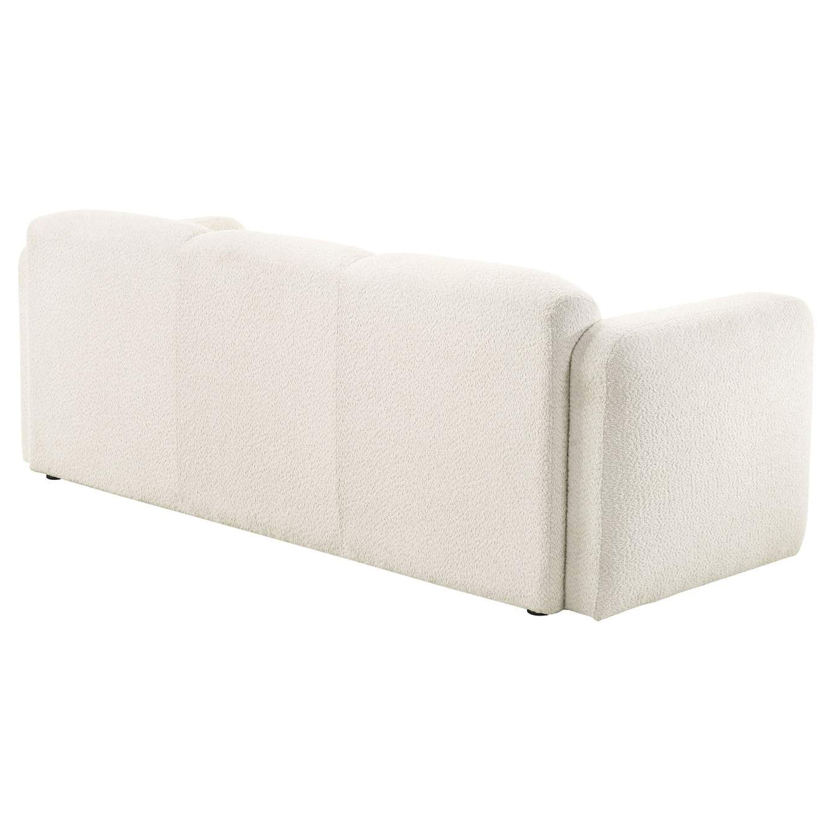 509811 Dorset Fabric Upholstered Round Track Arm Sofa White