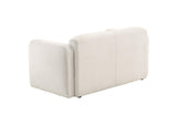509812 Dorset Fabric Upholstered Round Track Arm Loveseat White