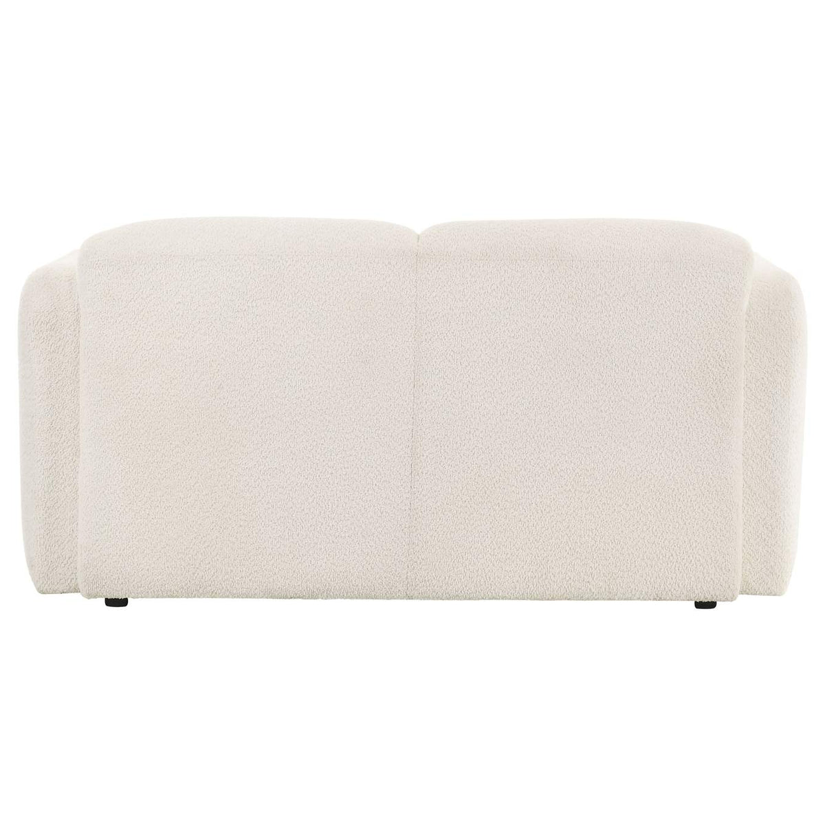 509812 Dorset Fabric Upholstered Round Track Arm Loveseat White