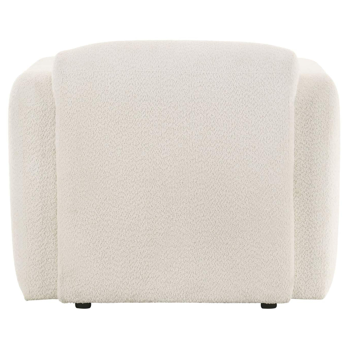 509813 Dorset Fabric Upholstered Round Track Arm Accent Chair White