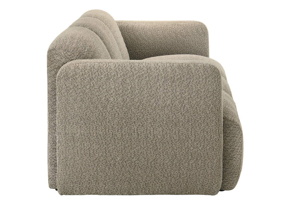 509814-S2 Dorset 2-piece Upholstered Round Track Arm Sofa Set Brown