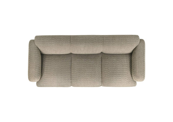 509814-S2 Dorset 2-piece Upholstered Round Track Arm Sofa Set Brown