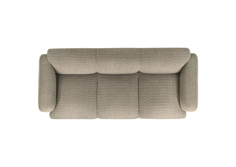 509814-S2 Dorset 2-piece Upholstered Round Track Arm Sofa Set Brown