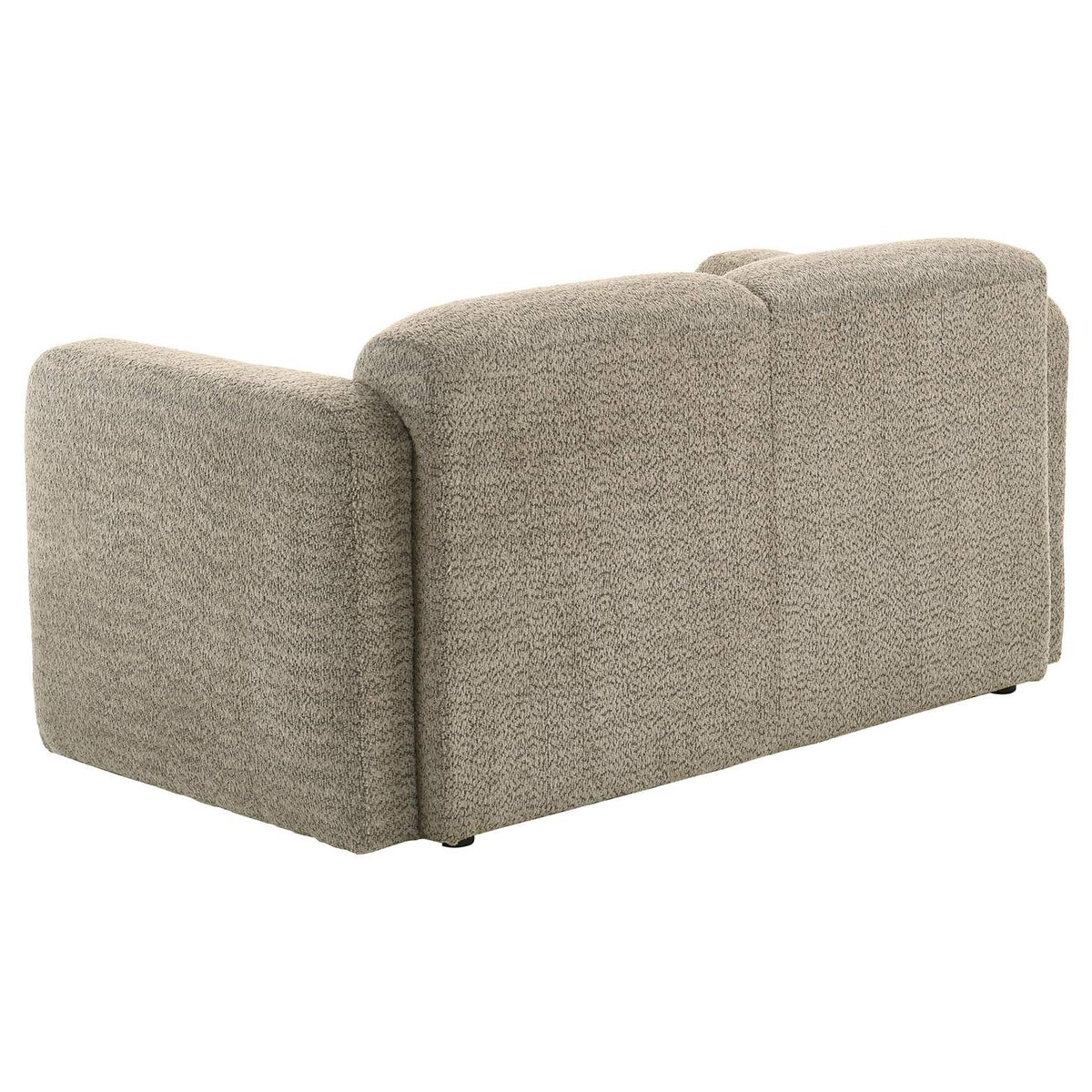 509814-S2 Dorset 2-piece Upholstered Round Track Arm Sofa Set Brown