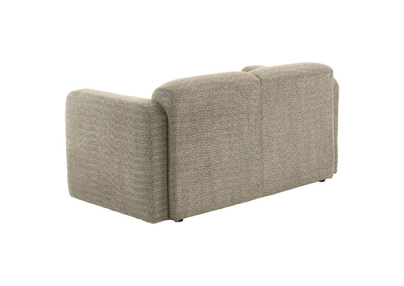 509814-S2 Dorset 2-piece Upholstered Round Track Arm Sofa Set Brown