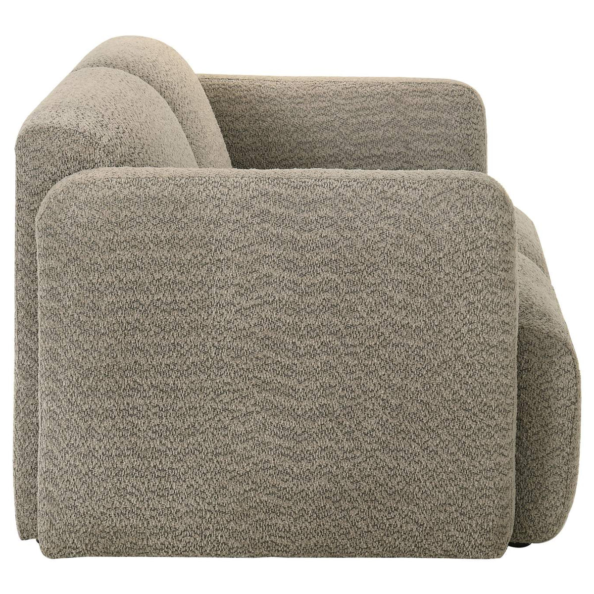509814-S2 Dorset 2-piece Upholstered Round Track Arm Sofa Set Brown