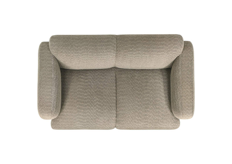 509814-S2 Dorset 2-piece Upholstered Round Track Arm Sofa Set Brown
