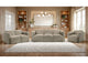 509814-S3 Dorset 3-piece Upholstered Round Track Arm Sofa Set Brown