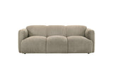 509814-S3 Dorset 3-piece Upholstered Round Track Arm Sofa Set Brown