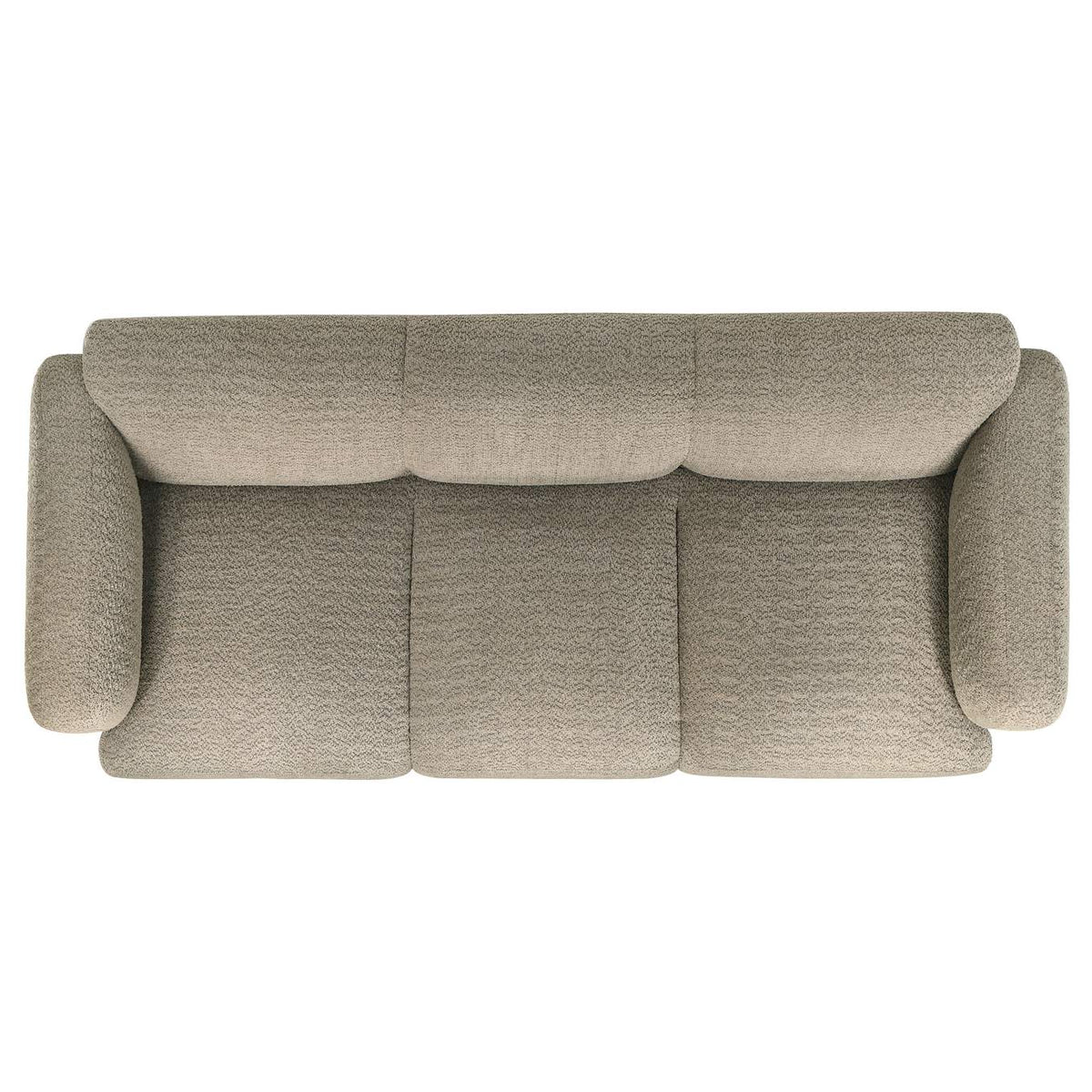 509814-S3 Dorset 3-piece Upholstered Round Track Arm Sofa Set Brown