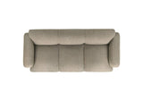 509814-S3 Dorset 3-piece Upholstered Round Track Arm Sofa Set Brown
