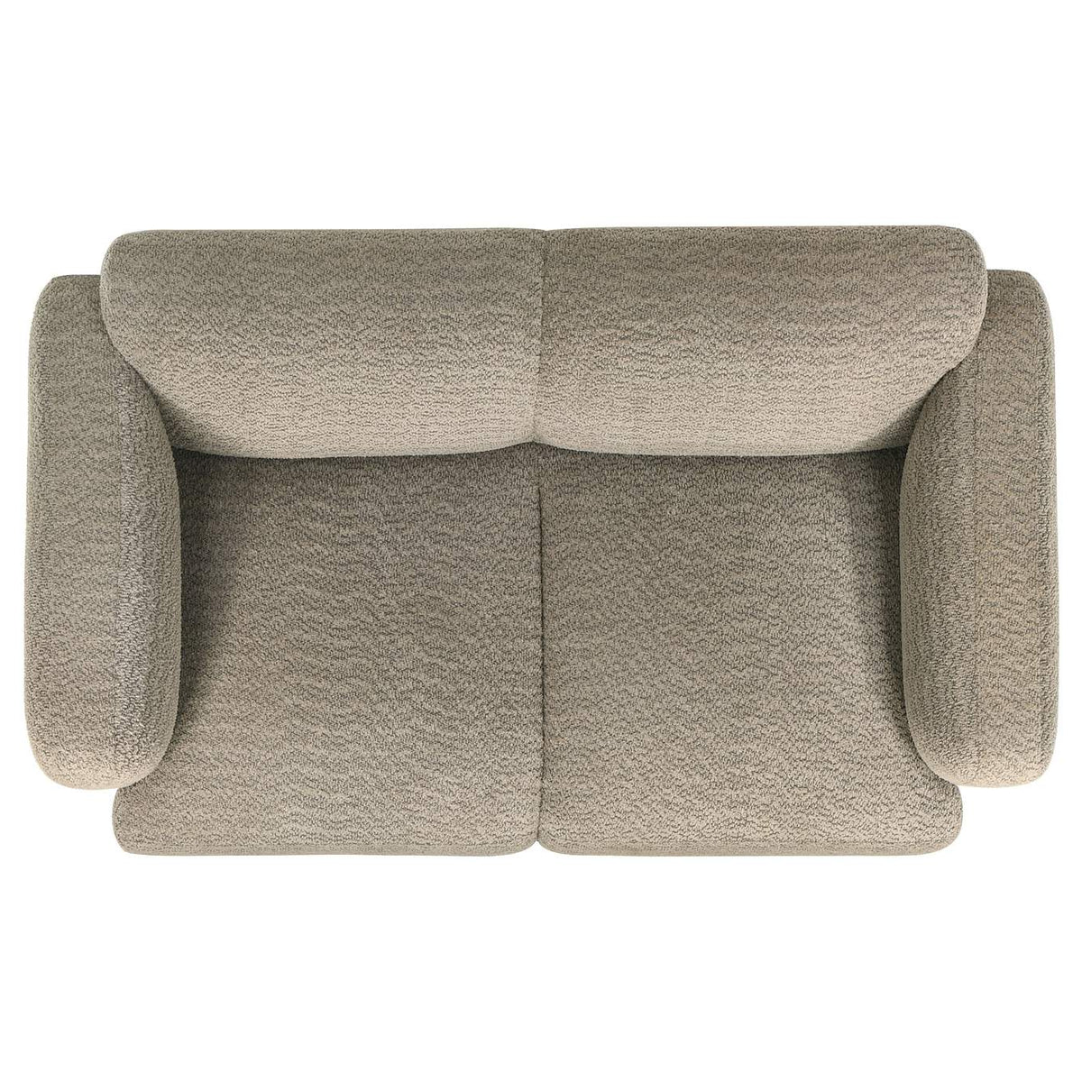 509814-S3 Dorset 3-piece Upholstered Round Track Arm Sofa Set Brown