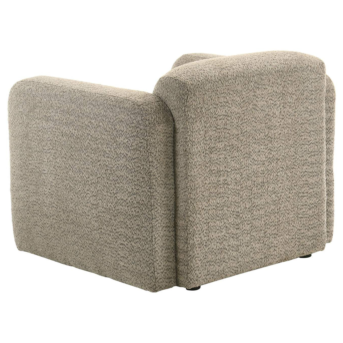 509814-S3 Dorset 3-piece Upholstered Round Track Arm Sofa Set Brown