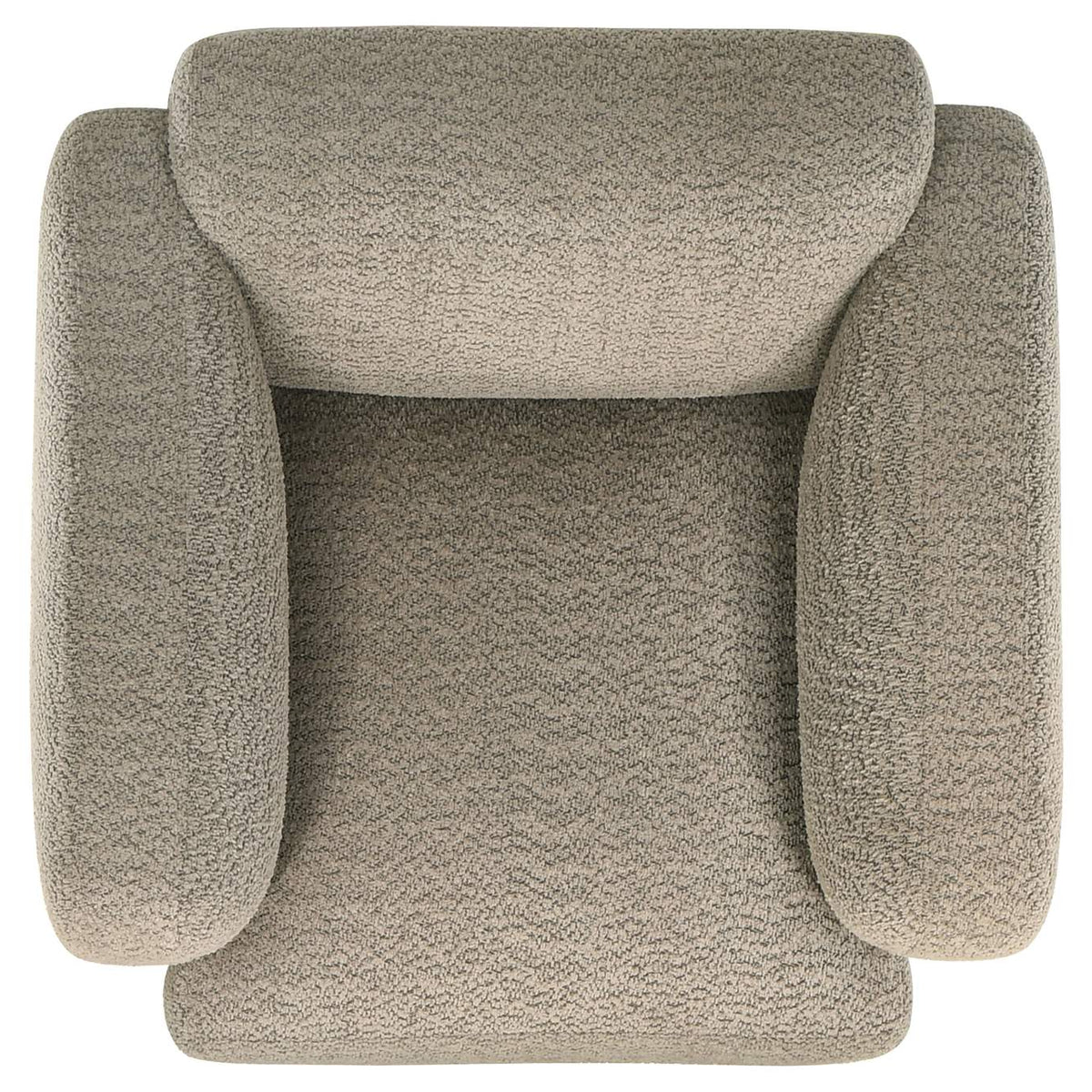 509814-S3 Dorset 3-piece Upholstered Round Track Arm Sofa Set Brown