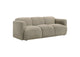 509814 Dorset Fabric Upholstered Round Track Arm Sofa Brown