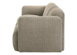 509814 Dorset Fabric Upholstered Round Track Arm Sofa Brown