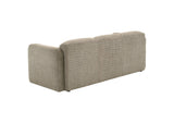 509814 Dorset Fabric Upholstered Round Track Arm Sofa Brown