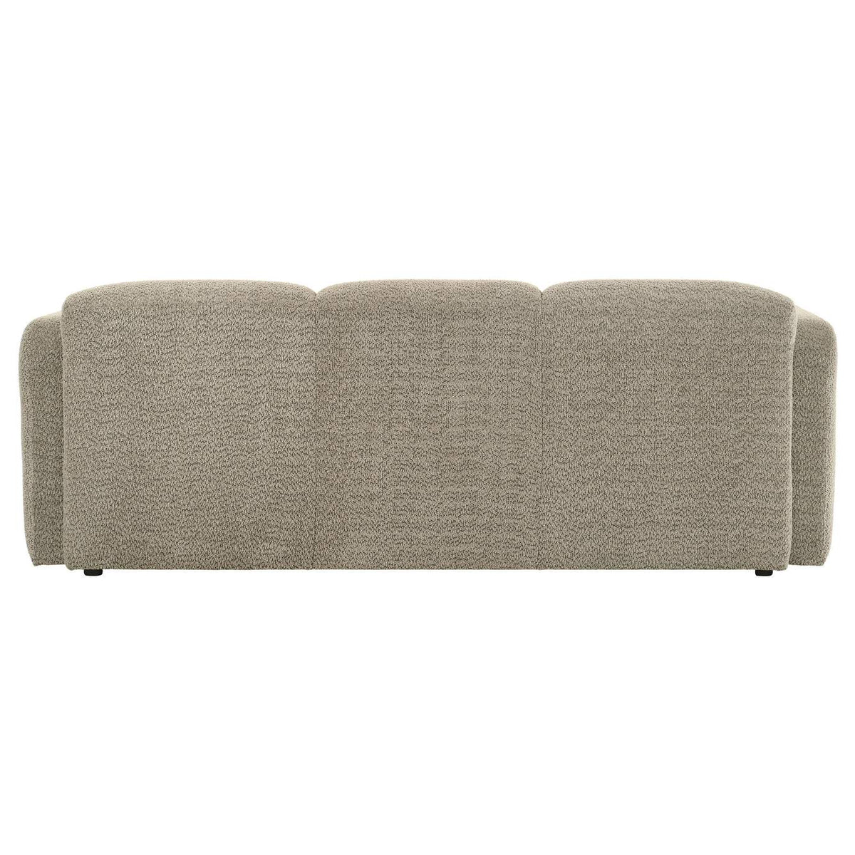 509814 Dorset Fabric Upholstered Round Track Arm Sofa Brown