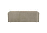 509814 Dorset Fabric Upholstered Round Track Arm Sofa Brown