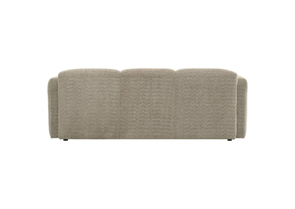 509814 Dorset Fabric Upholstered Round Track Arm Sofa Brown