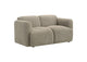 509815 Dorset Fabric Upholstered Round Track Arm Loveseat Brown