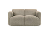 509815 Dorset Fabric Upholstered Round Track Arm Loveseat Brown