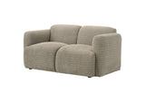 509815 Dorset Fabric Upholstered Round Track Arm Loveseat Brown