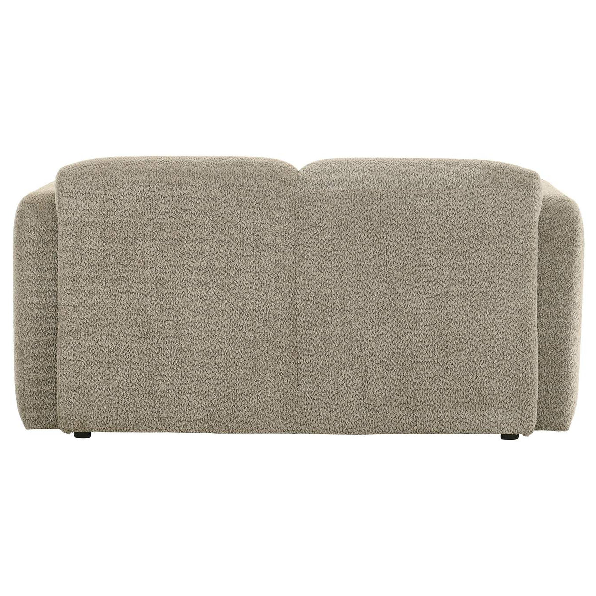 509815 Dorset Fabric Upholstered Round Track Arm Loveseat Brown